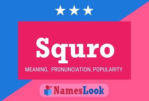 Squro Name Poster