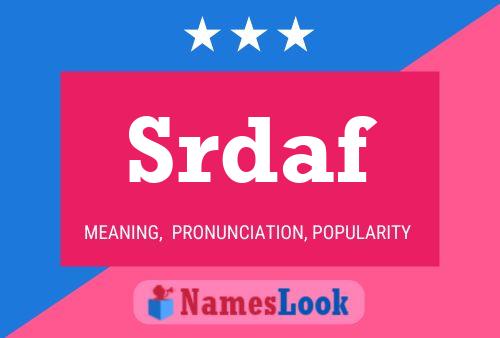 Srdaf Name Poster