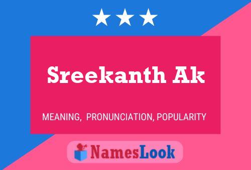 Sreekanth Ak Name Poster