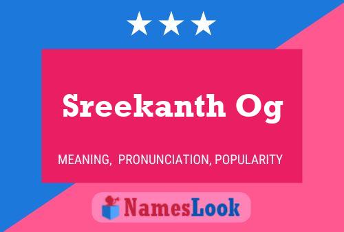 Sreekanth Og Name Poster