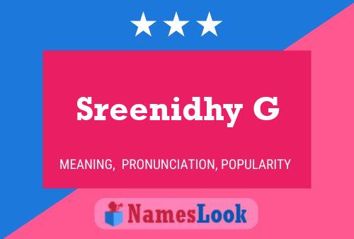 Sreenidhy G Name Poster