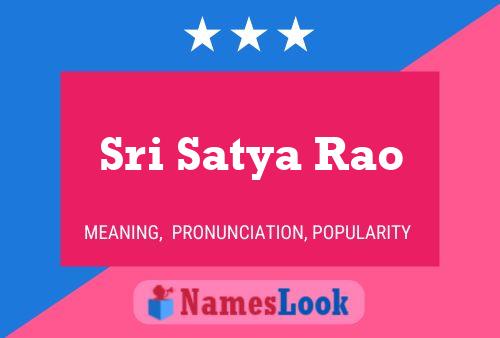 Sri Satya Rao Name Poster