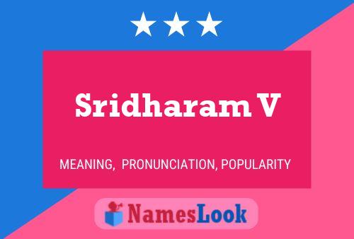 Sridharam V Name Poster