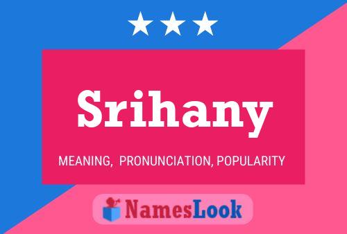 Srihany Name Poster