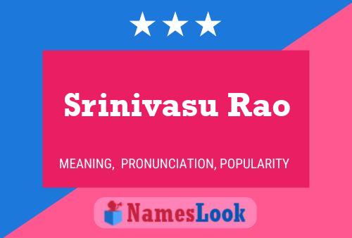 Srinivasu Rao Name Poster