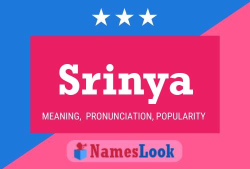 Srinya Name Poster