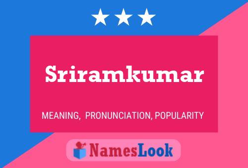 Sriramkumar Name Poster