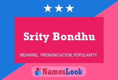 Srity Bondhu Name Poster