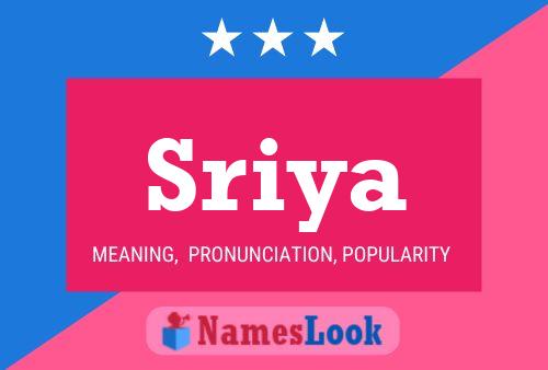 Sriya Name Poster