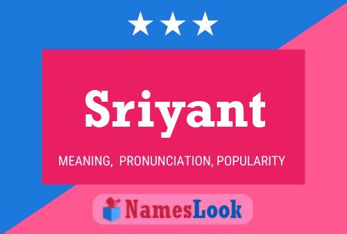 Sriyant Name Poster