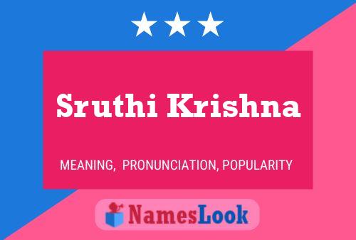 Sruthi Krishna Name Poster