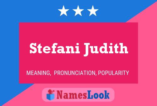 Stefani Judith Name Poster