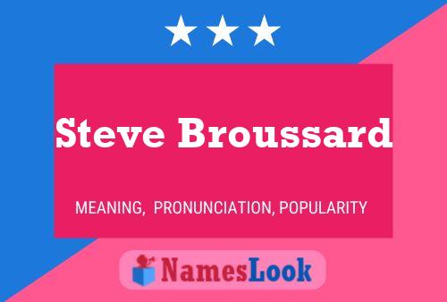 Steve Broussard Name Poster