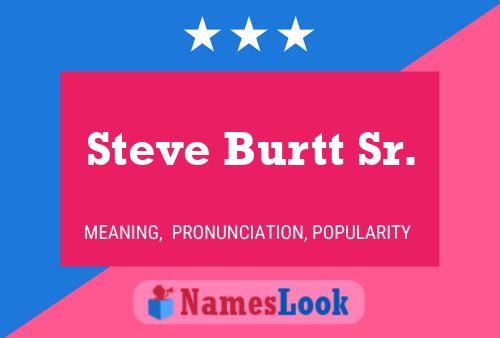 Steve Burtt Sr. Name Poster