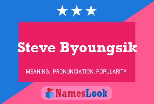 Steve Byoungsik Name Poster