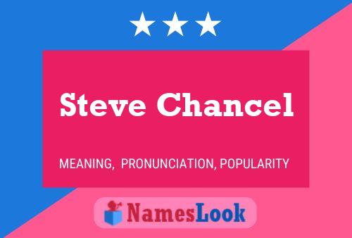 Steve Chancel Name Poster