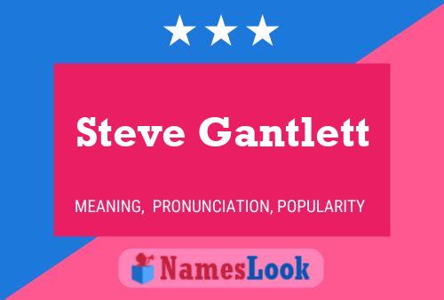 Steve Gantlett Name Poster