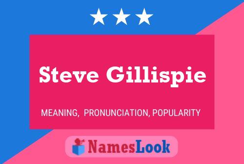 Steve Gillispie Name Poster