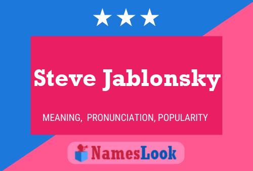 Steve Jablonsky Name Poster