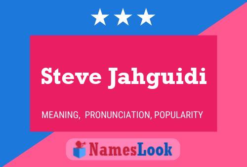 Steve Jahguidi Name Poster