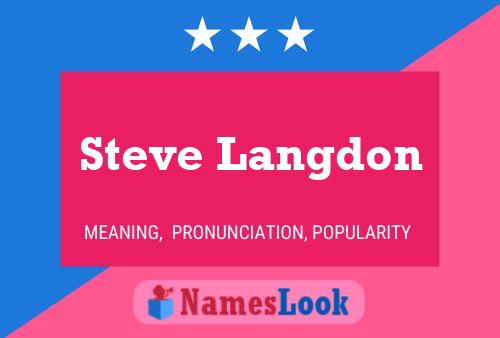 Steve Langdon Name Poster