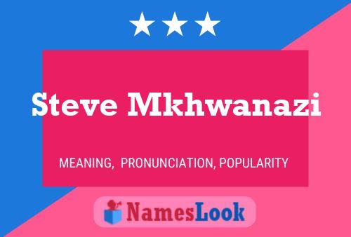 Steve Mkhwanazi Name Poster