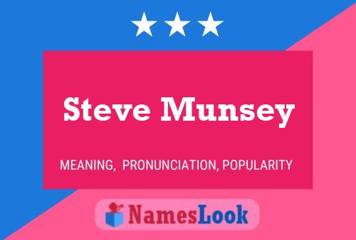 Steve Munsey Name Poster