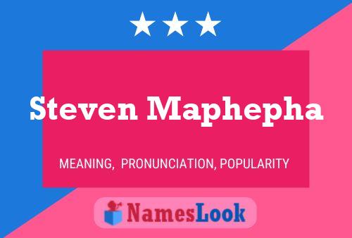 Steven Maphepha Name Poster