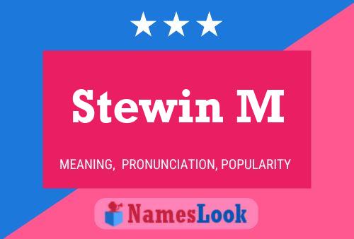 Stewin M Name Poster