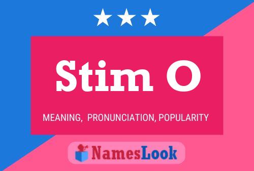 Stim O Name Poster