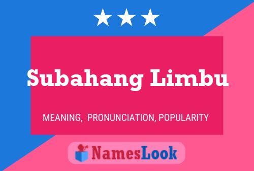 Subahang Limbu Name Poster