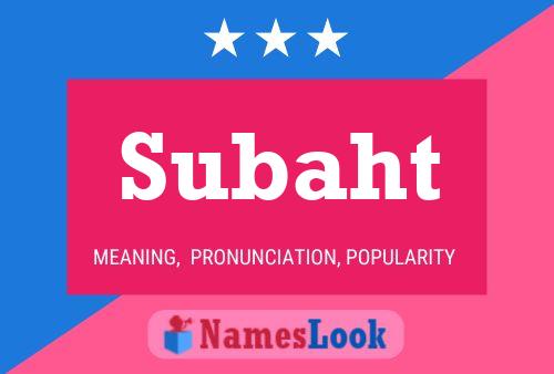 Subaht Name Poster