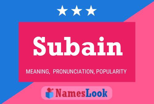 Subain Name Poster