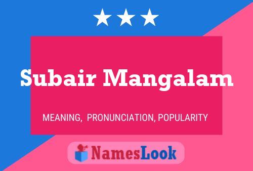 Subair Mangalam Name Poster