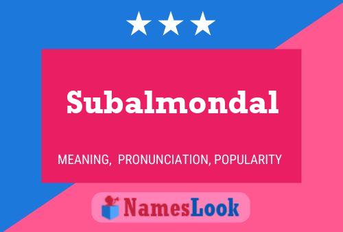 Subalmondal Name Poster