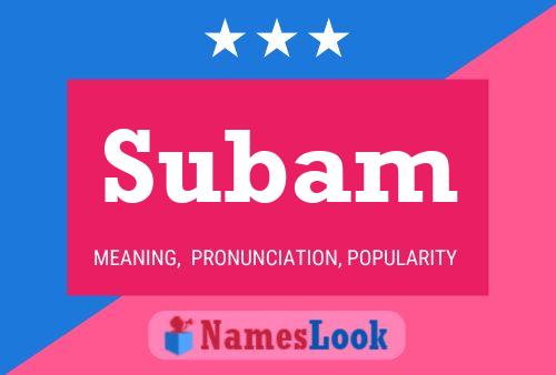 Subam Name Poster