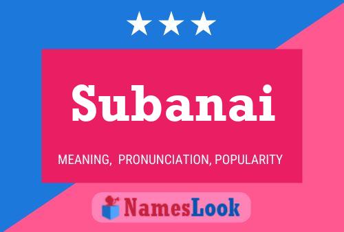 Subanai Name Poster