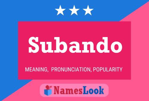 Subando Name Poster