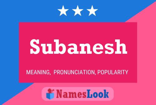 Subanesh Name Poster