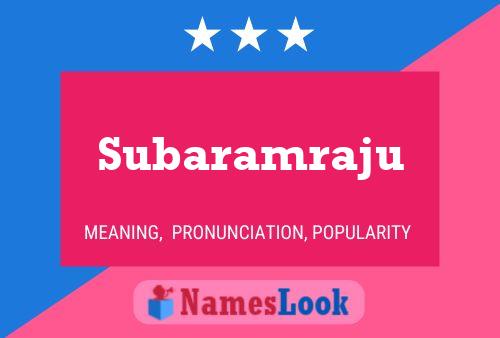 Subaramraju Name Poster