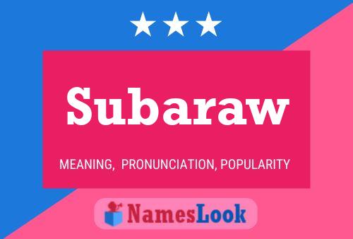 Subaraw Name Poster