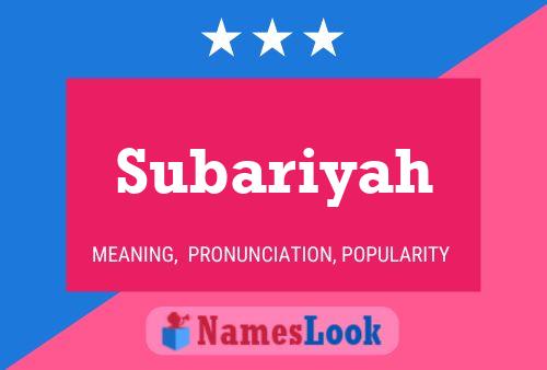 Subariyah Name Poster