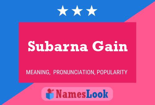 Subarna Gain Name Poster