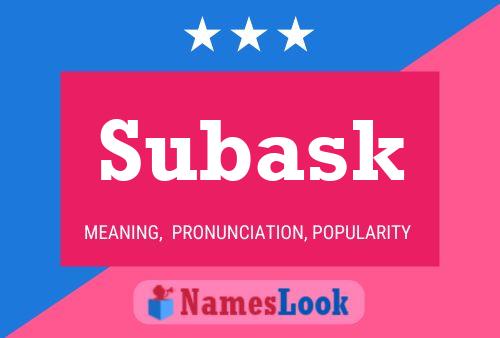 Subask Name Poster