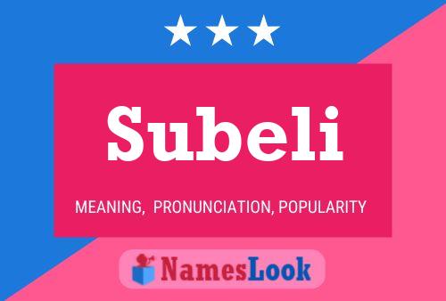 Subeli Name Poster