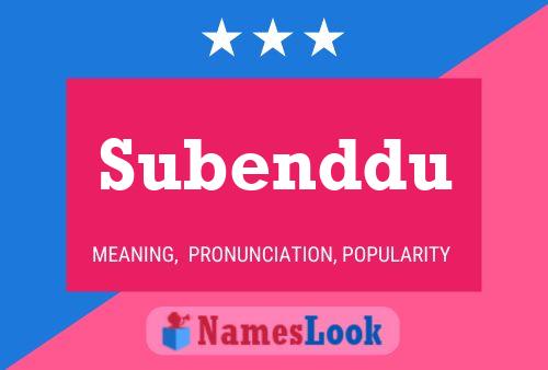 Subenddu Name Poster