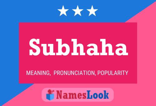 Subhaha Name Poster