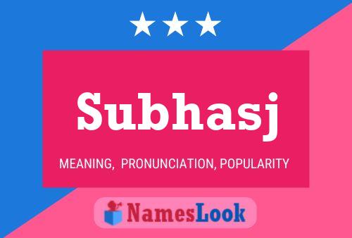 Subhasj Name Poster