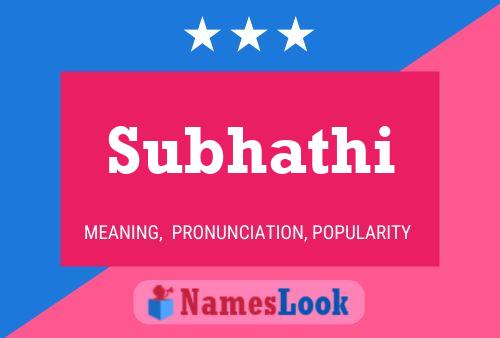 Subhathi Name Poster