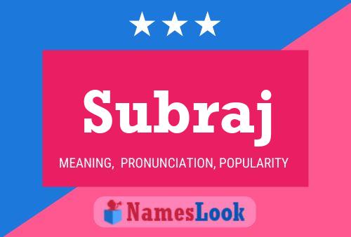 Subraj Name Poster